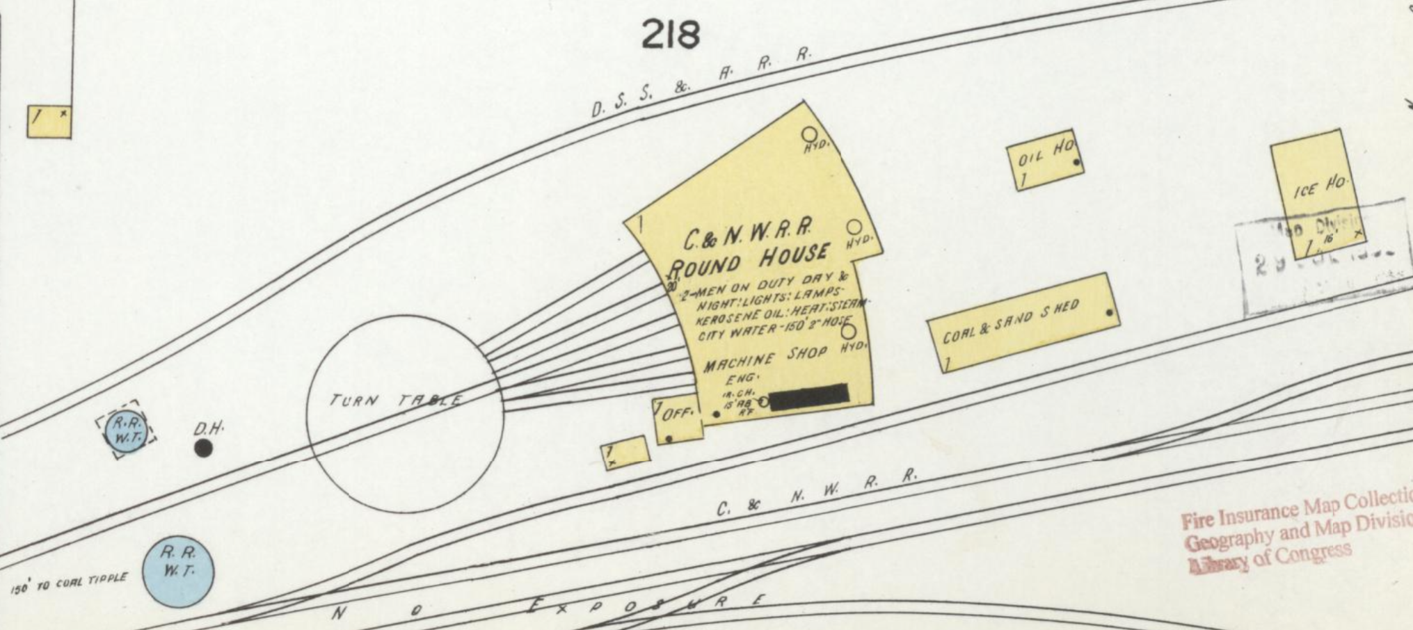 CNW Ishpeming Roundhouse Map